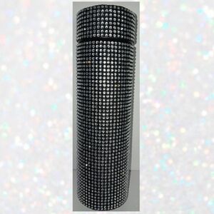 Black Rhinestone Studded Stainless Steel Tumbler 💎
